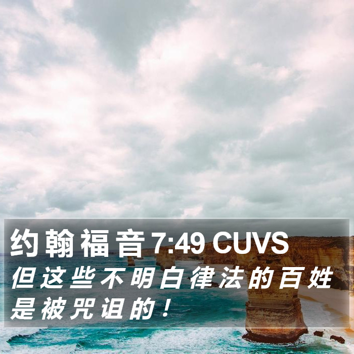 约 翰 福 音 7:49 CUVS Bible Study