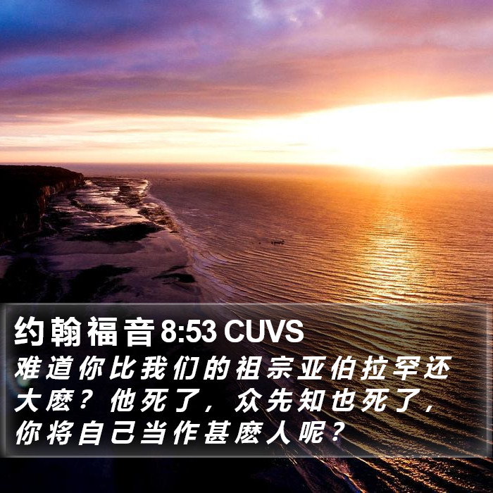 约 翰 福 音 8:53 CUVS Bible Study