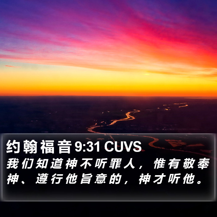 约 翰 福 音 9:31 CUVS Bible Study