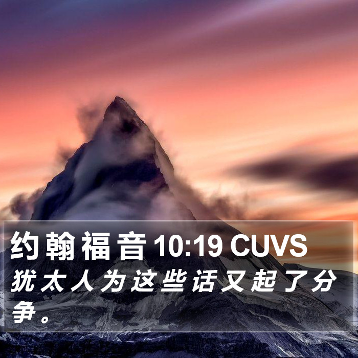 约 翰 福 音 10:19 CUVS Bible Study