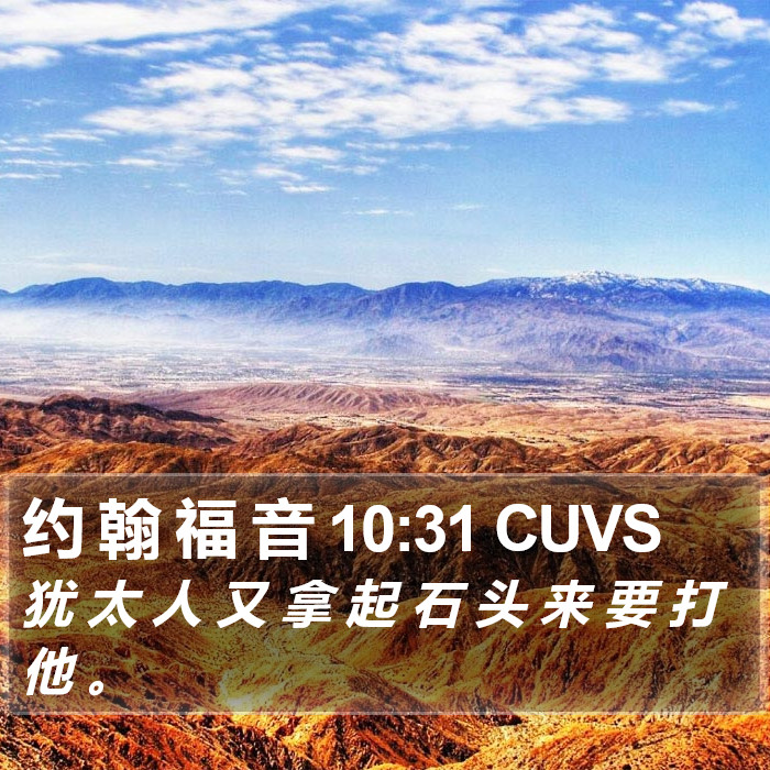 约 翰 福 音 10:31 CUVS Bible Study