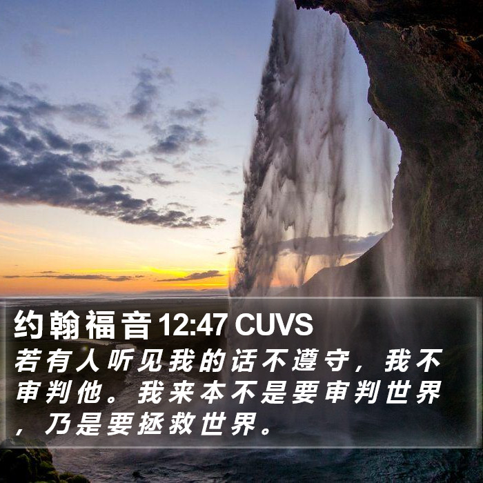 约 翰 福 音 12:47 CUVS Bible Study