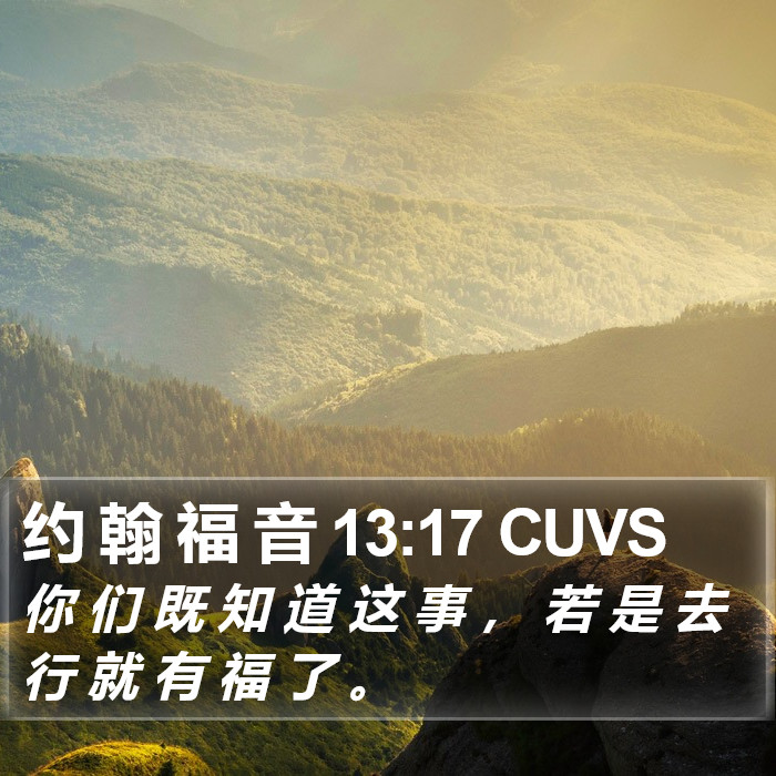 约 翰 福 音 13:17 CUVS Bible Study