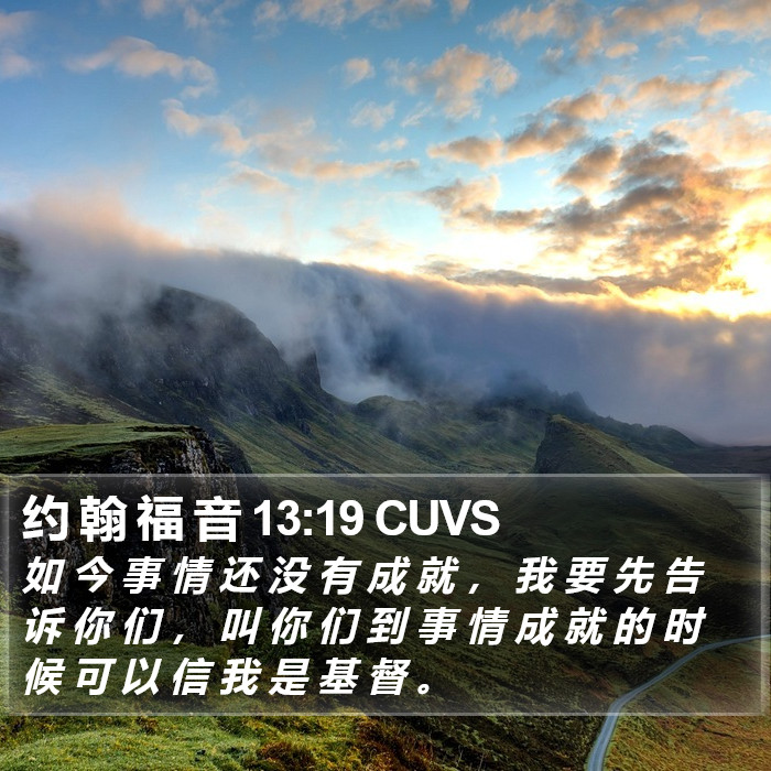 约 翰 福 音 13:19 CUVS Bible Study