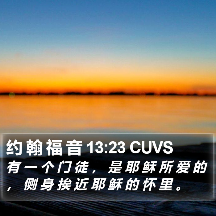 约 翰 福 音 13:23 CUVS Bible Study