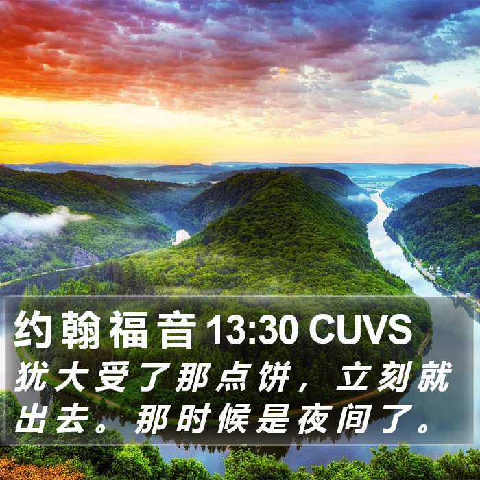 约 翰 福 音 13:30 CUVS Bible Study