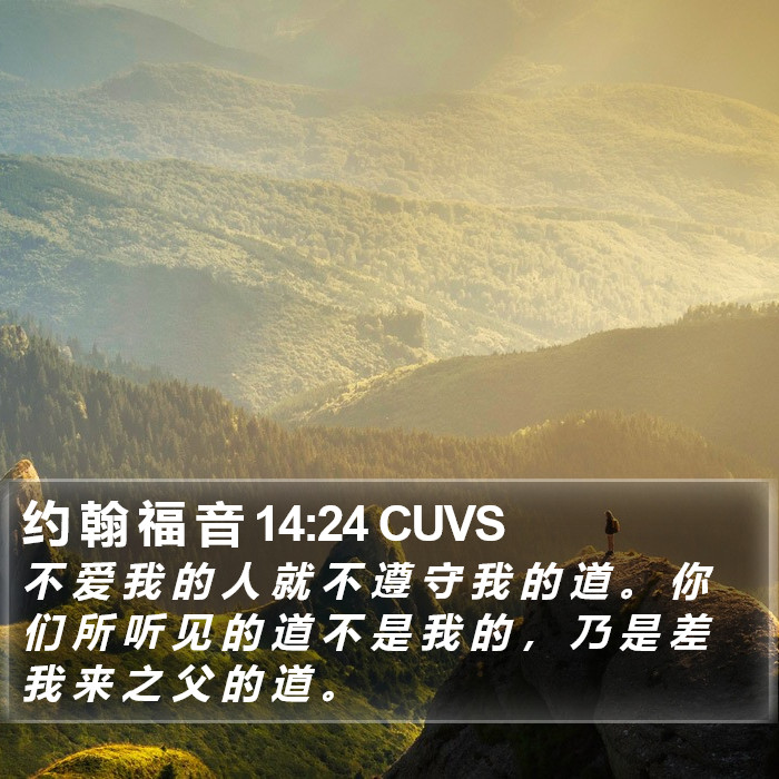 约 翰 福 音 14:24 CUVS Bible Study