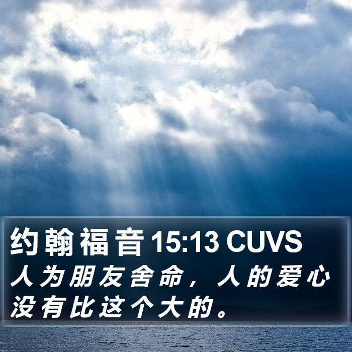 约 翰 福 音 15:13 CUVS Bible Study