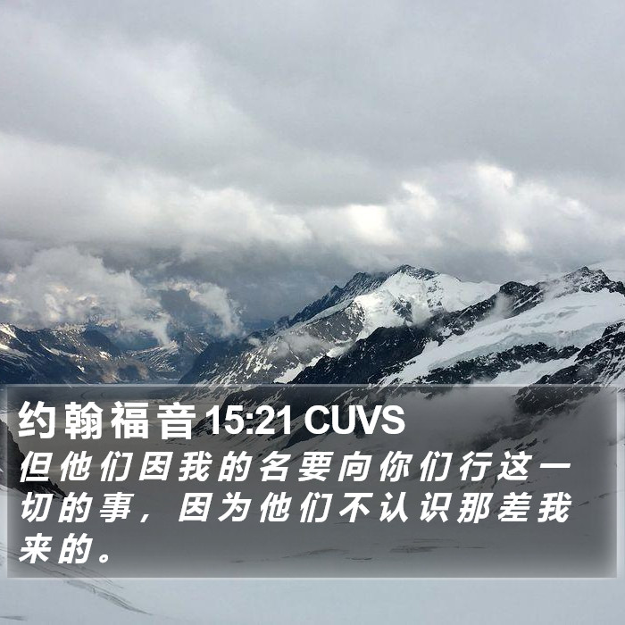 约 翰 福 音 15:21 CUVS Bible Study