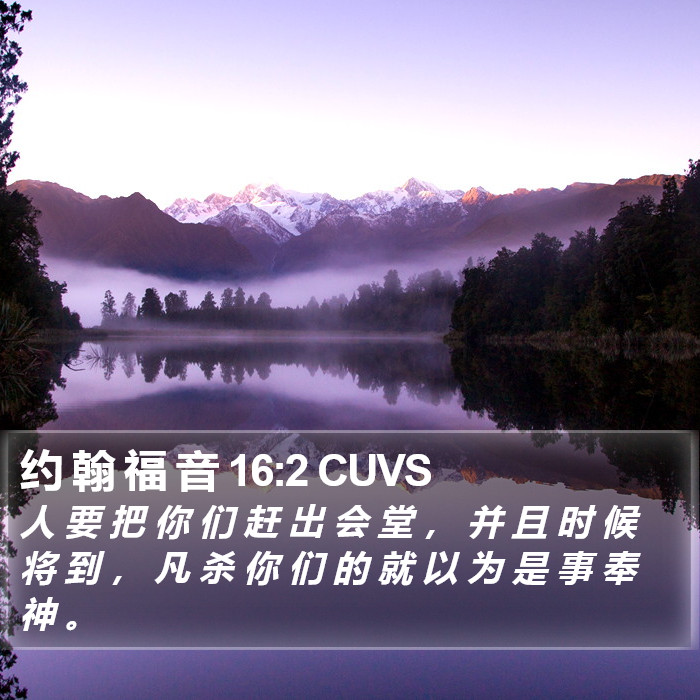 约 翰 福 音 16:2 CUVS Bible Study