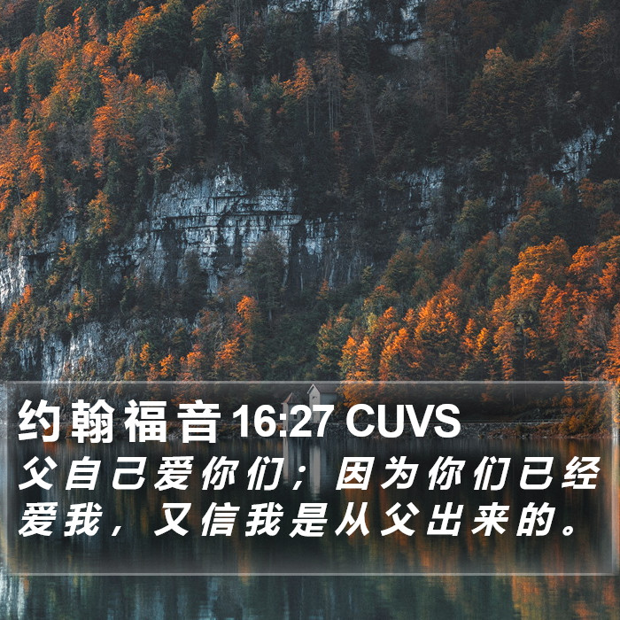 约 翰 福 音 16:27 CUVS Bible Study