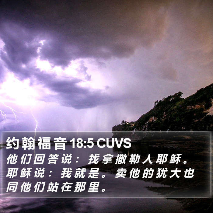 约 翰 福 音 18:5 CUVS Bible Study