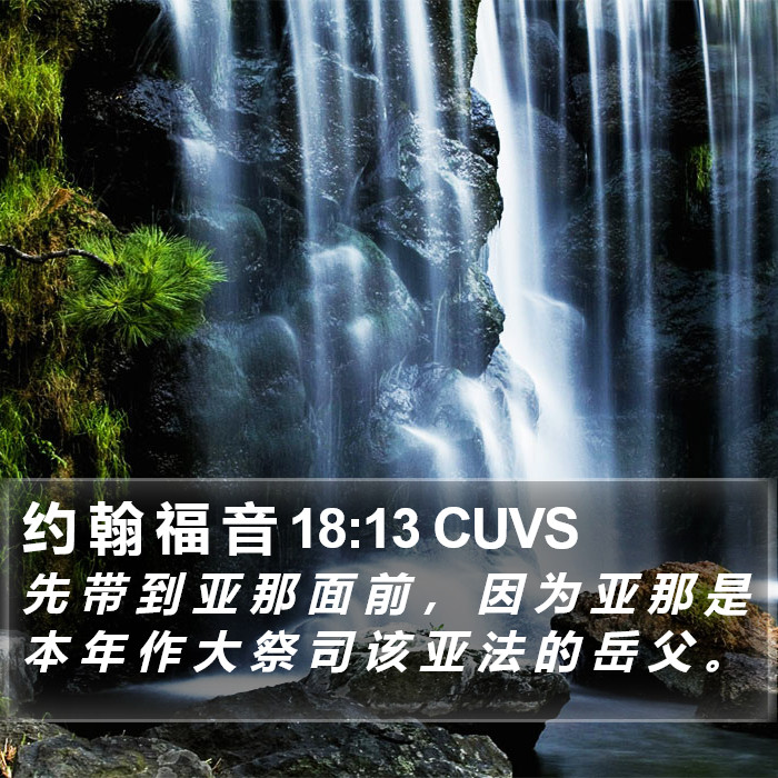 约 翰 福 音 18:13 CUVS Bible Study