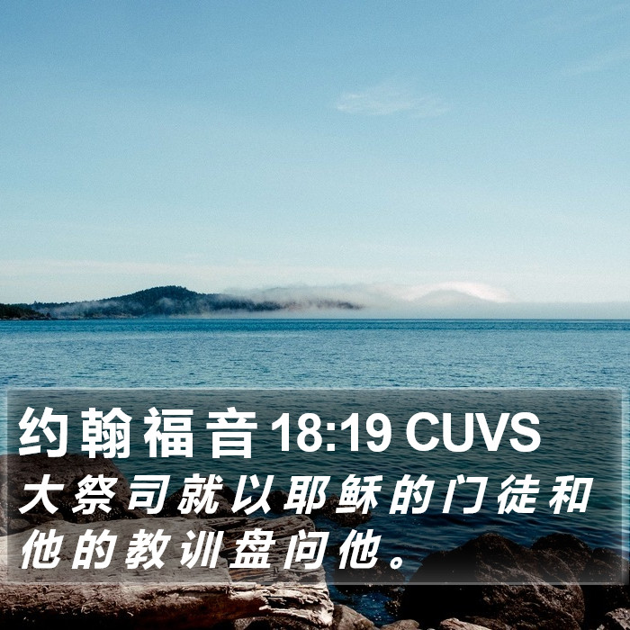 约 翰 福 音 18:19 CUVS Bible Study