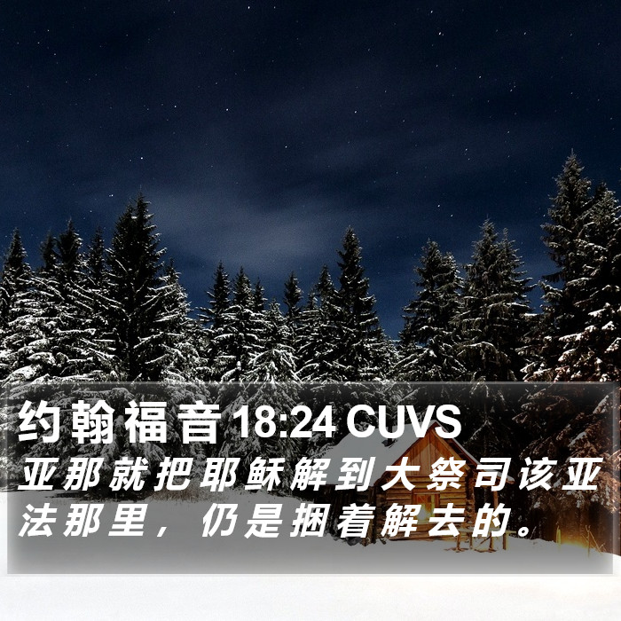 约 翰 福 音 18:24 CUVS Bible Study