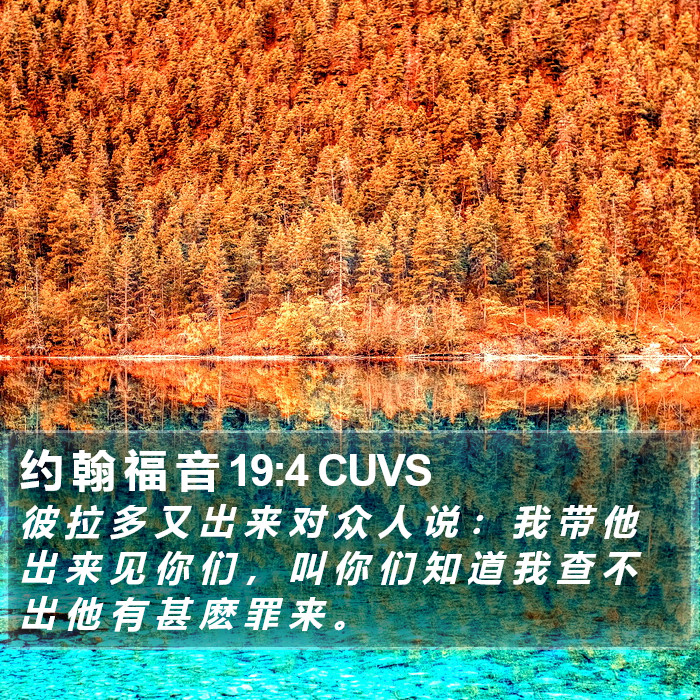 约 翰 福 音 19:4 CUVS Bible Study