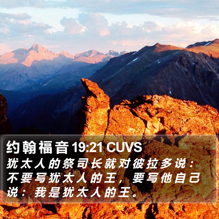 约 翰 福 音 19:21 CUVS Bible Study