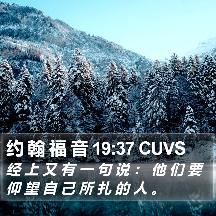 约 翰 福 音 19:37 CUVS Bible Study