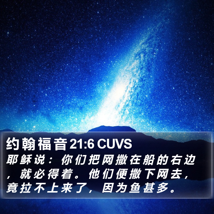 约 翰 福 音 21:6 CUVS Bible Study