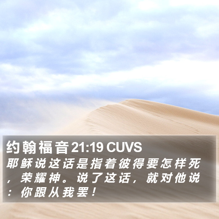 约 翰 福 音 21:19 CUVS Bible Study