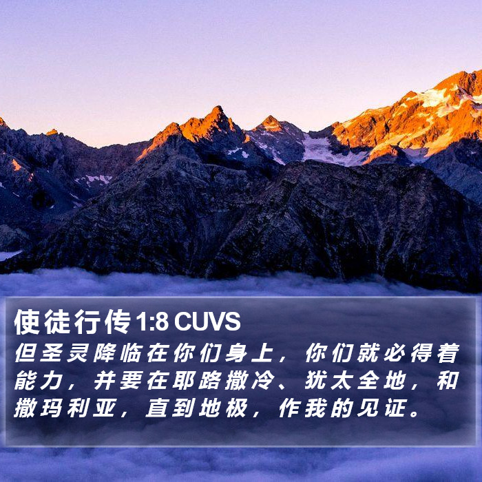 使 徒 行 传 1:8 CUVS Bible Study