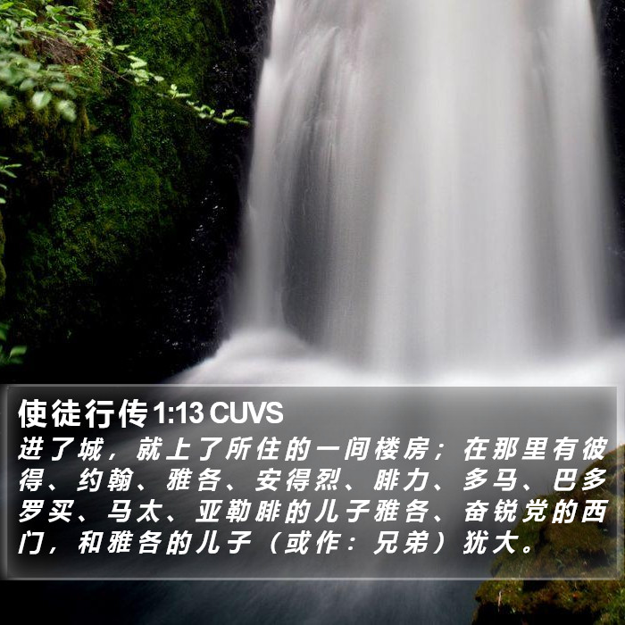 使 徒 行 传 1:13 CUVS Bible Study