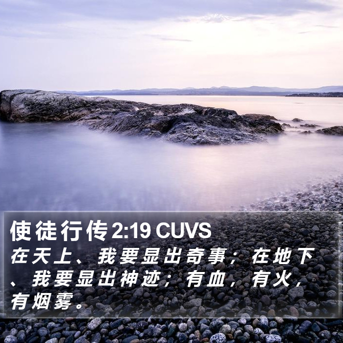 使 徒 行 传 2:19 CUVS Bible Study