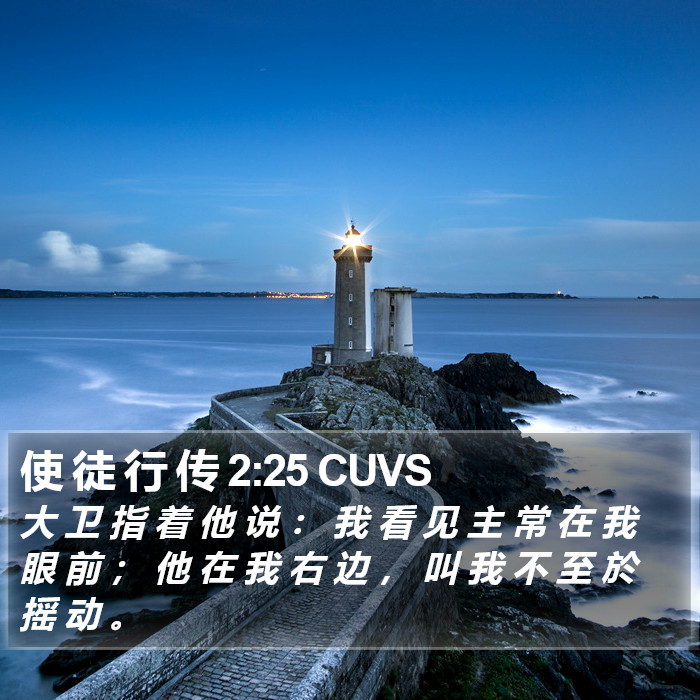 使 徒 行 传 2:25 CUVS Bible Study