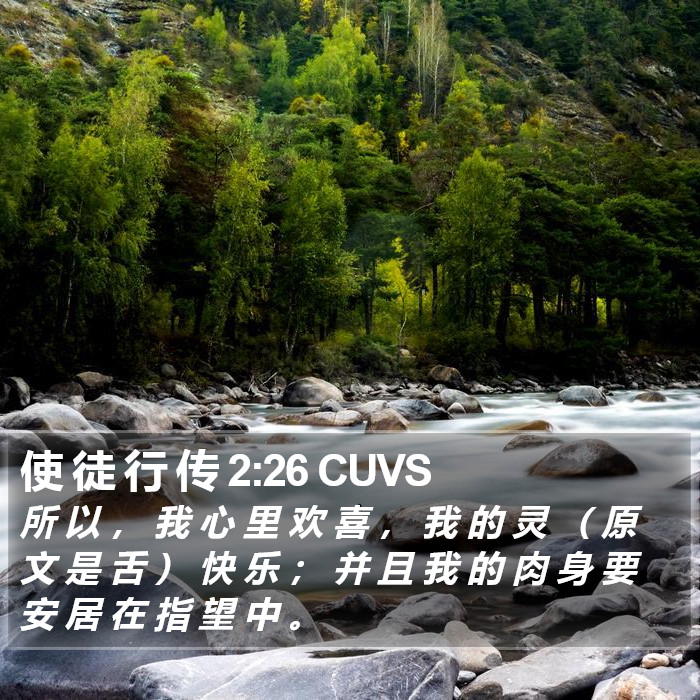 使 徒 行 传 2:26 CUVS Bible Study