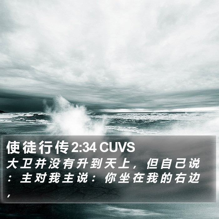 使 徒 行 传 2:34 CUVS Bible Study