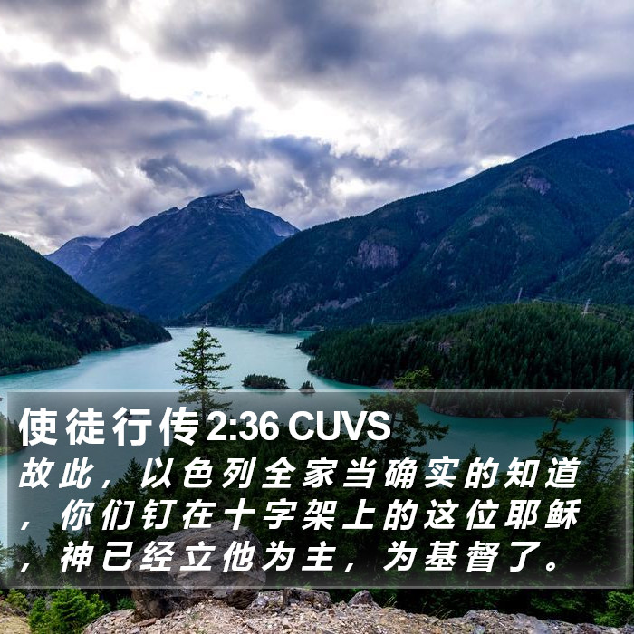 使 徒 行 传 2:36 CUVS Bible Study