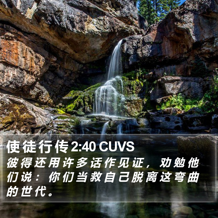 使 徒 行 传 2:40 CUVS Bible Study