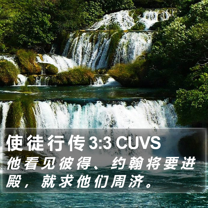 使 徒 行 传 3:3 CUVS Bible Study