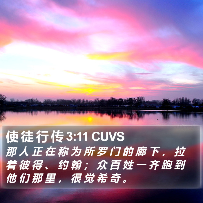 使 徒 行 传 3:11 CUVS Bible Study