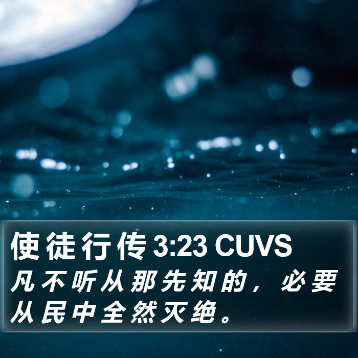 使 徒 行 传 3:23 CUVS Bible Study