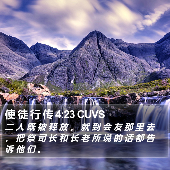 使 徒 行 传 4:23 CUVS Bible Study
