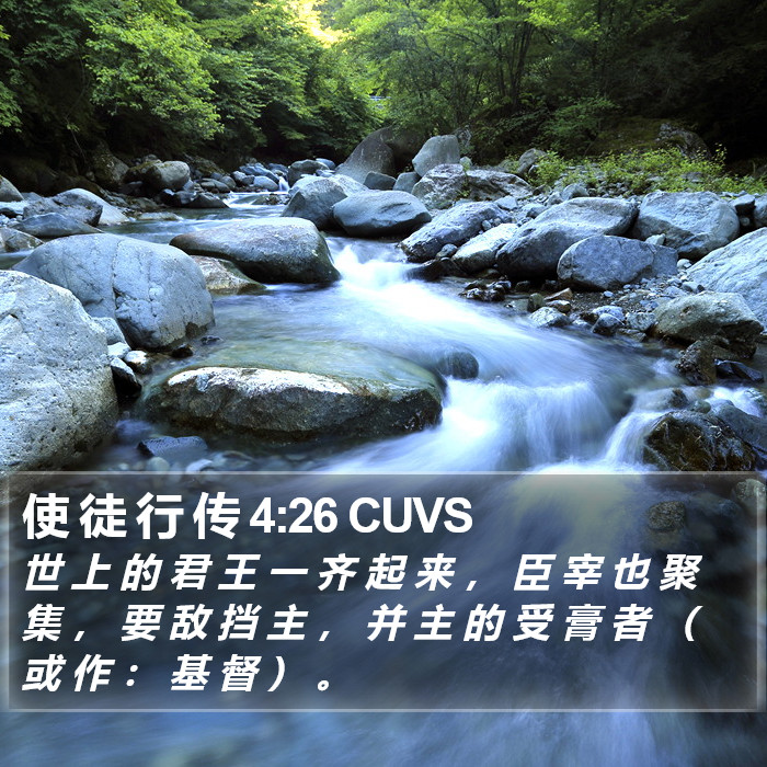 使 徒 行 传 4:26 CUVS Bible Study