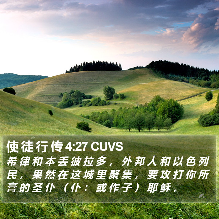 使 徒 行 传 4:27 CUVS Bible Study