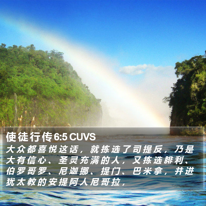 使 徒 行 传 6:5 CUVS Bible Study