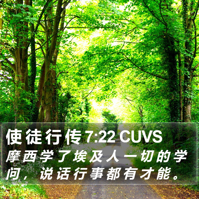 使 徒 行 传 7:22 CUVS Bible Study