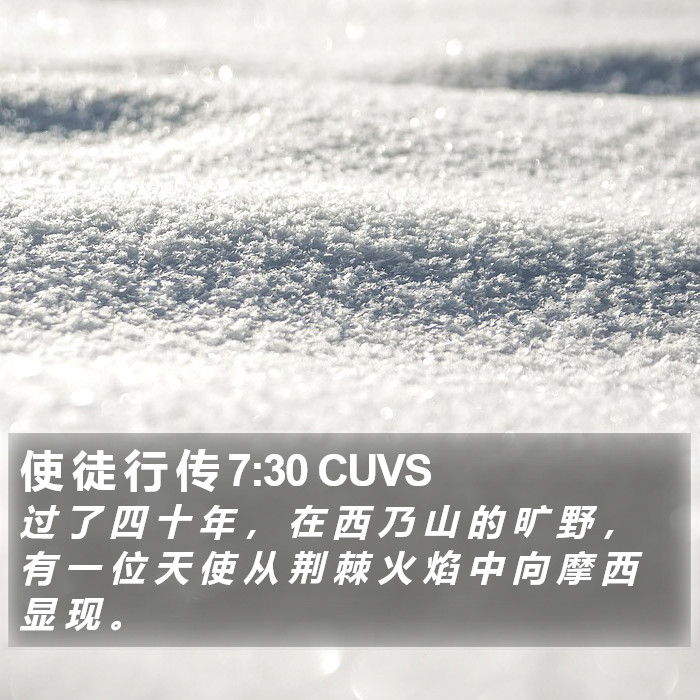 使 徒 行 传 7:30 CUVS Bible Study