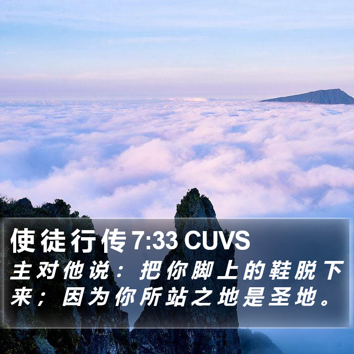 使 徒 行 传 7:33 CUVS Bible Study