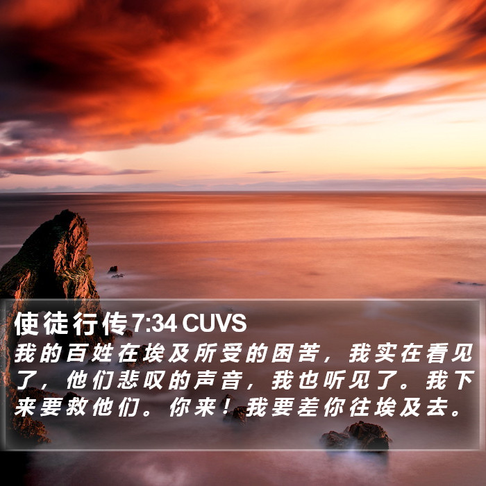 使 徒 行 传 7:34 CUVS Bible Study