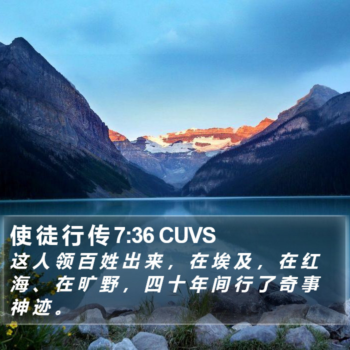 使 徒 行 传 7:36 CUVS Bible Study