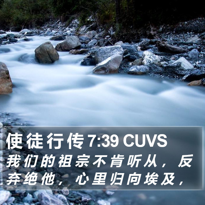 使 徒 行 传 7:39 CUVS Bible Study