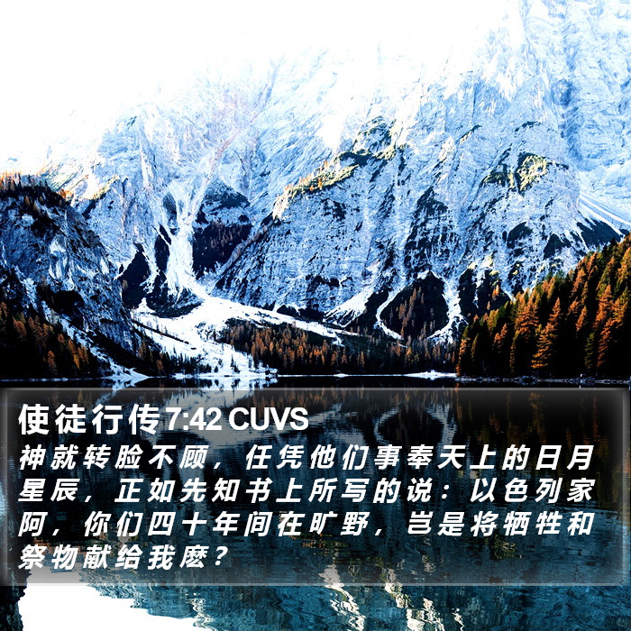 使 徒 行 传 7:42 CUVS Bible Study