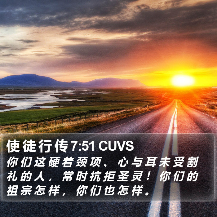 使 徒 行 传 7:51 CUVS Bible Study