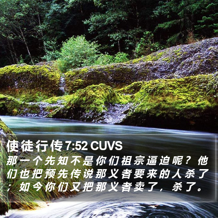 使 徒 行 传 7:52 CUVS Bible Study