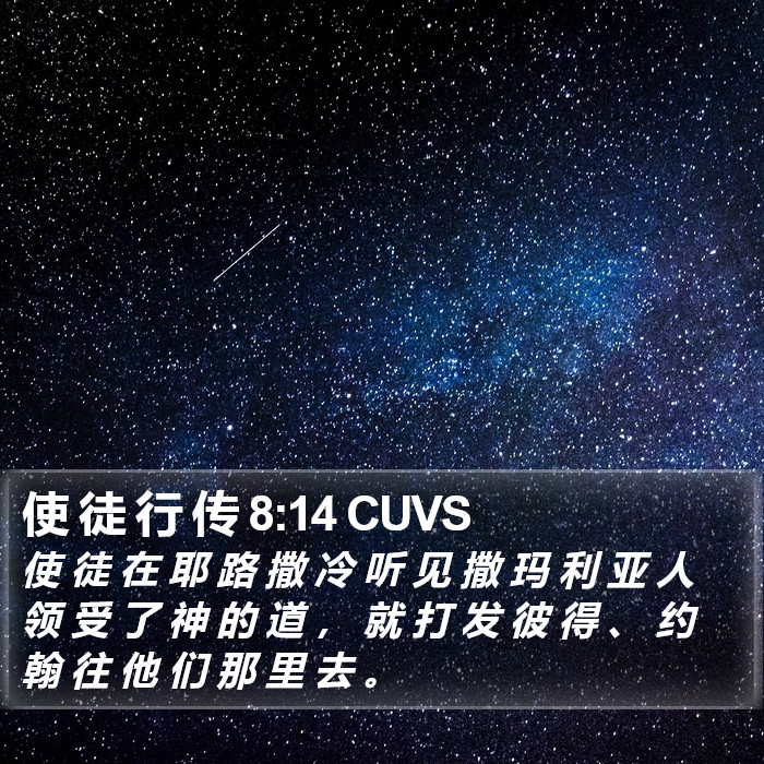 使 徒 行 传 8:14 CUVS Bible Study