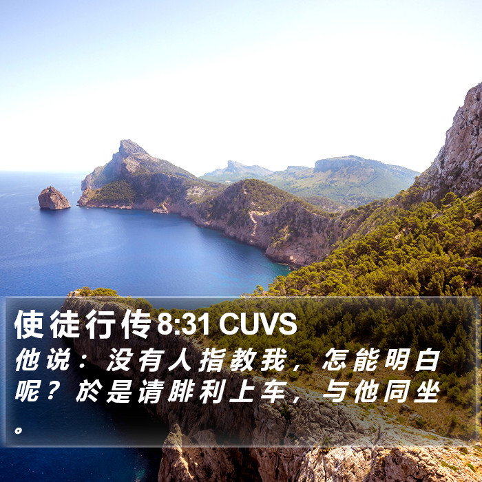 使 徒 行 传 8:31 CUVS Bible Study